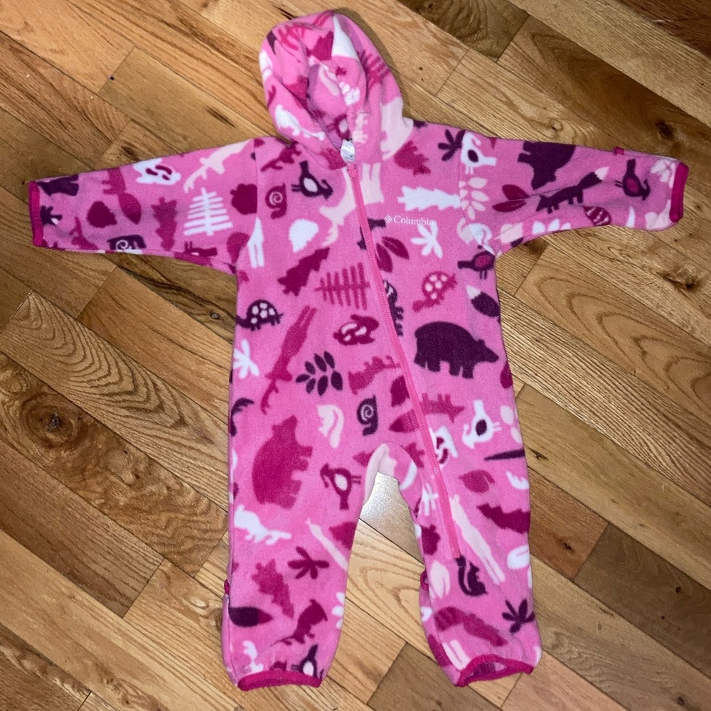 Columbia Snowtop II Fleece Baby Toddler Bunting Suit Size Girls 18 Months